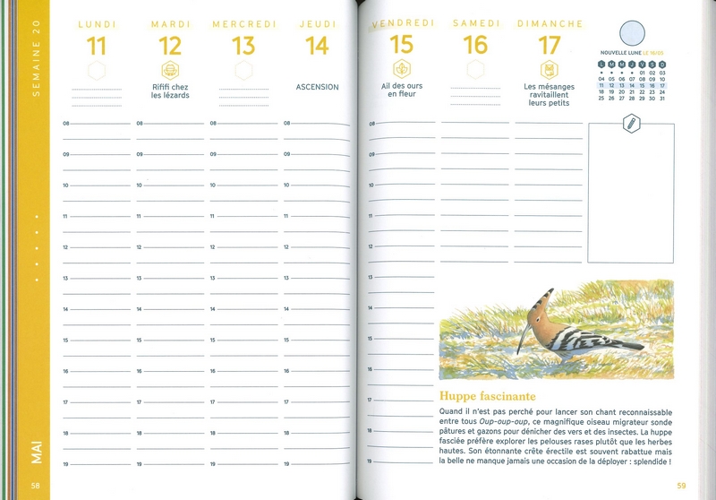 Agenda de la nature au jardin 2026