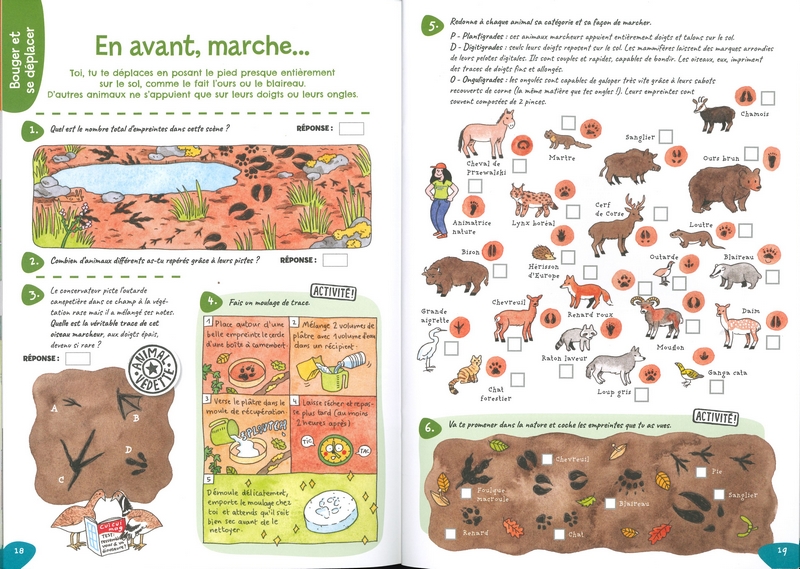 Mon cahier de jeux sur la piste des animaux