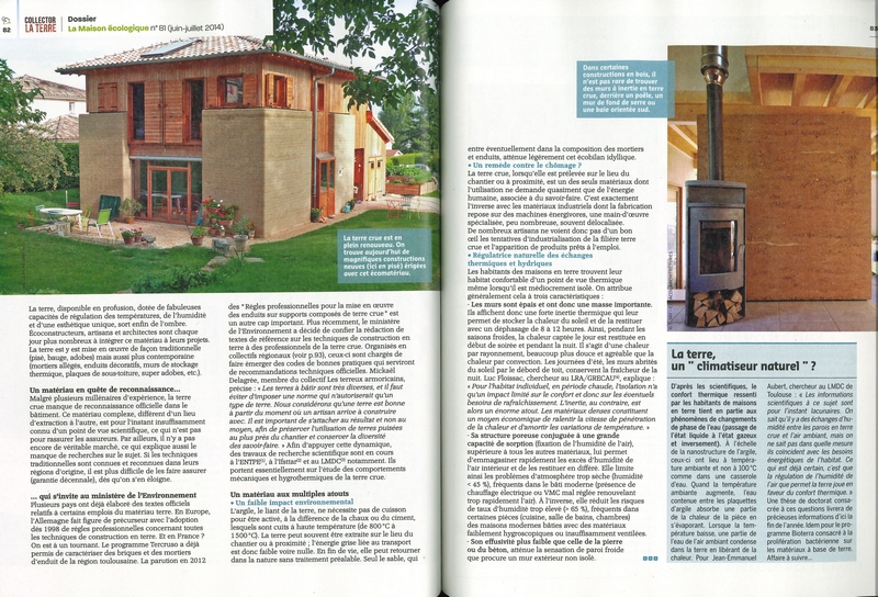 La terre l'écomatériau d'hier et de demain