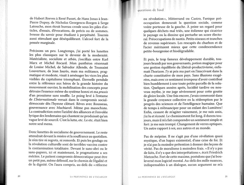 La pertinence de l'escargot