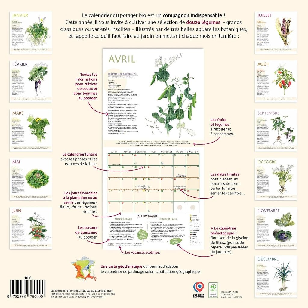 Calendrier 2027  du potager bio