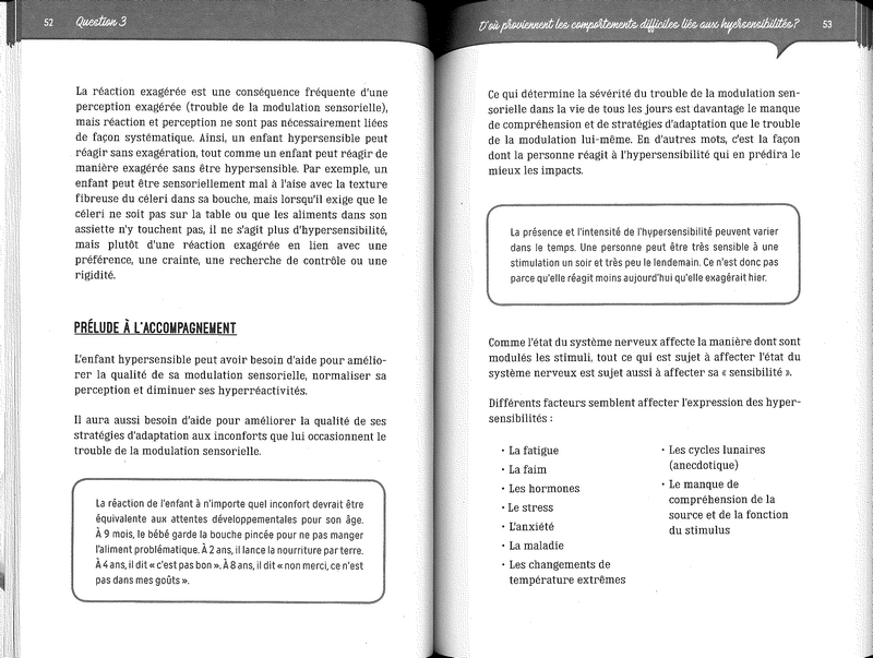 Les hypersensibiltés sensorielles - 10 questions