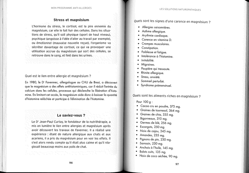Mon programme anti-allergies