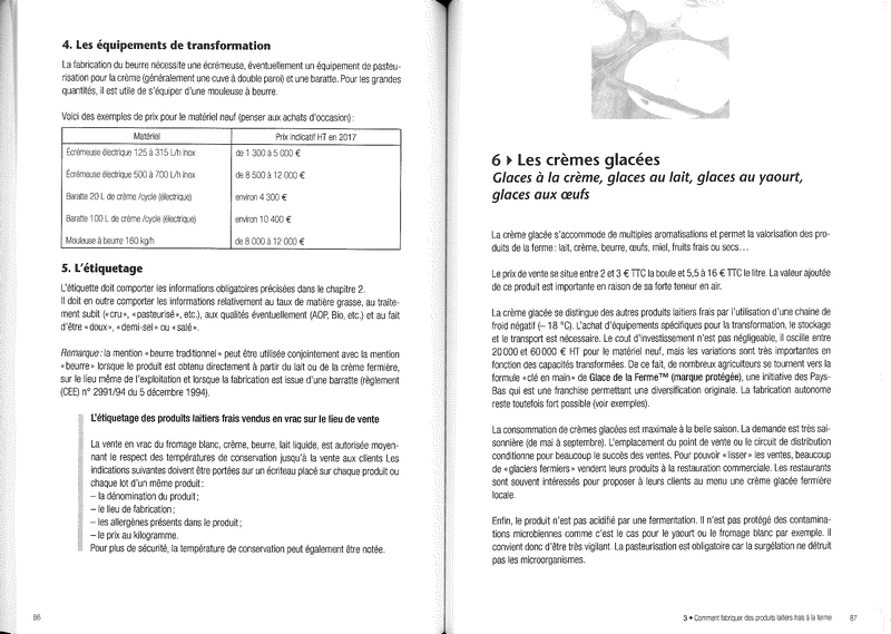 Transformer les produits laitiers frais à la ferme