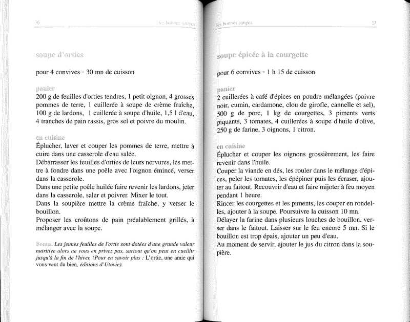 Les bonnes soupes pour toute l'année - Utovie