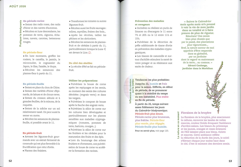 Calendrier biodynamique 2026 (semis)