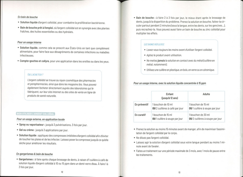 Mon cahier de remèdes & recettes à l'argent colloïdal