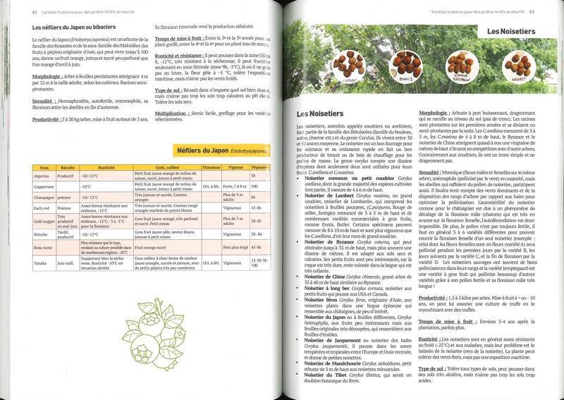 Variétés fruitières pour des jardins-forêts productifs