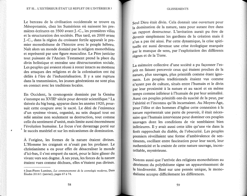 Et si.... l'extérieur était le reflet de l'intérieur?
