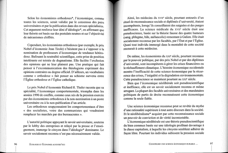 Ecologie et économie aujourd'hui