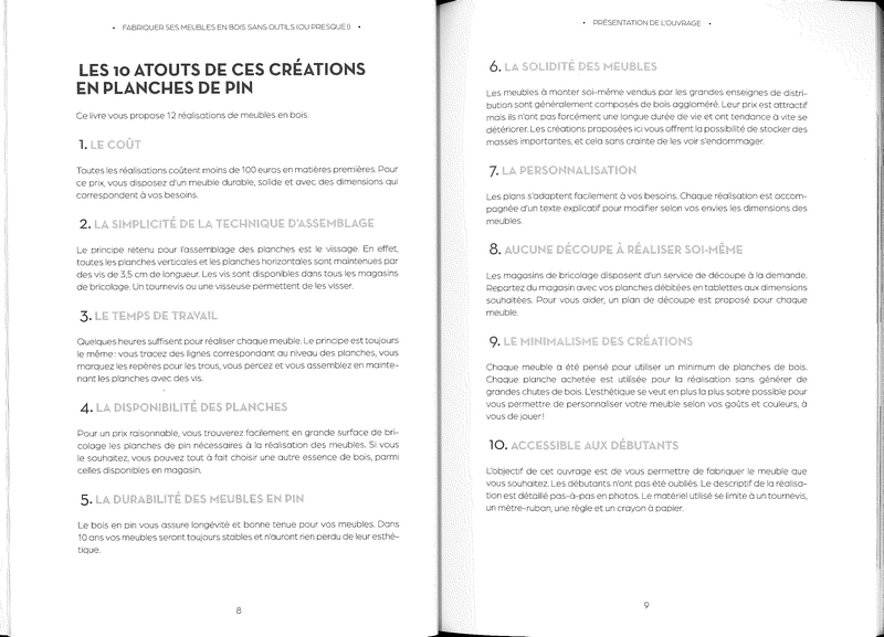 Fabriquer ses meubles en bois sans outils (ou presque!)