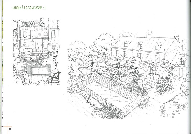 Dessin de jardins colorisation au marqueur