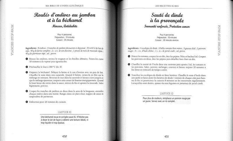 Ma bible de l'index glycémique