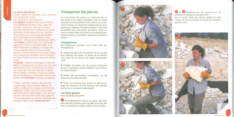 Je construis un muret de pierres